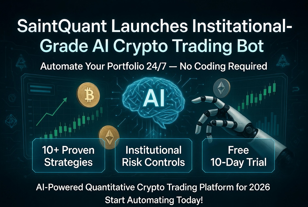 SaintQuant Launches Institutional-Grade AI Crypto Trading Bot Automate Your Portfolio Without Coding